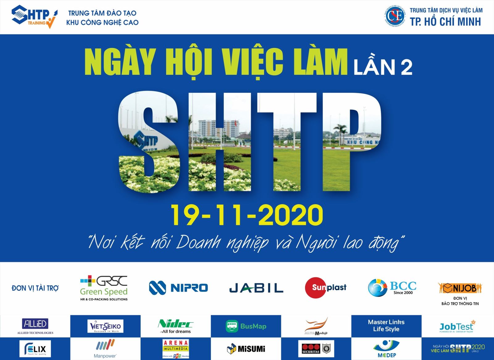 THÔNG CÁO VỀ NGÀY HỘI VIỆC LÀM KHU CÔNG NGHỆ CAO LẦN 2 NĂM 2020