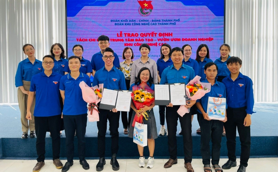 Lễ công bố Quyết định tách Chi đoàn Trung tâm Đào tạo – Vườn Ươm Doanh nghiệp